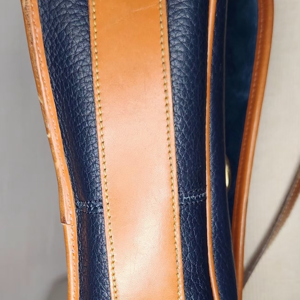 Dooney & Bourke vintage equestrian all weather leather crossbody bag, navy - Picture 11 of 16